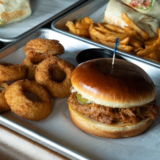 BBQ Pulled Pork Sandwich.