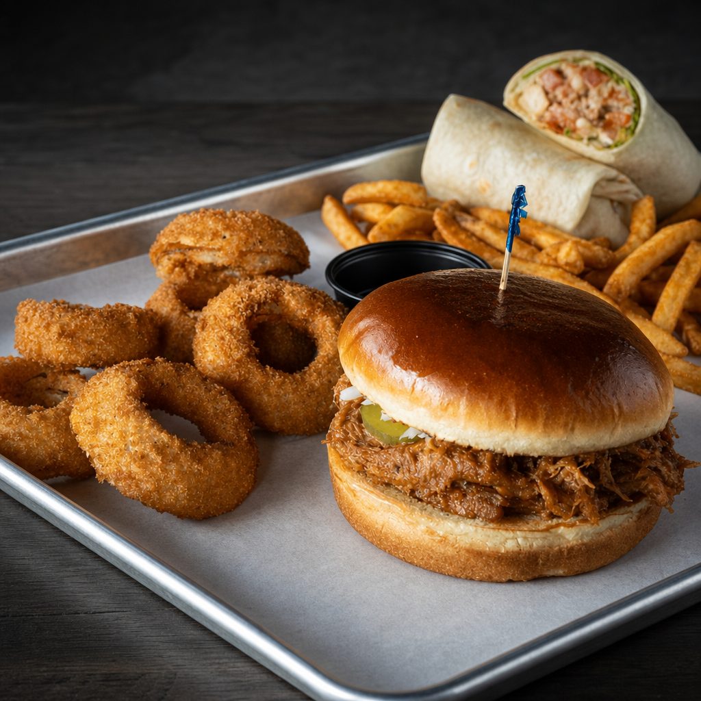 BBQ Pulled Pork Sandwich.